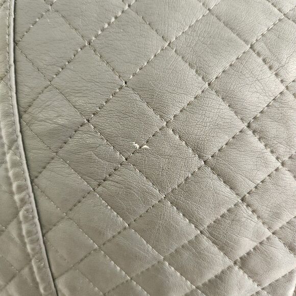 MONTANACO Faux Leather Jacket Womens Small Blank Quilted Peacoat Button Classic - Picture 8 of 14